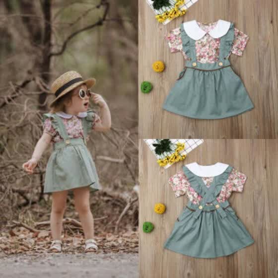 Shop Neugeborenes Baby Floral Tops Hosentrager Tutu Rock Kleid Kleider Outfits Online From Best Baby Shoes On Jd Com Global Site Joybuy Com