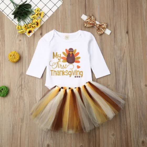 baby girl thanksgiving romper