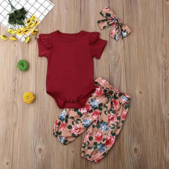 baby girl short sleeve romper