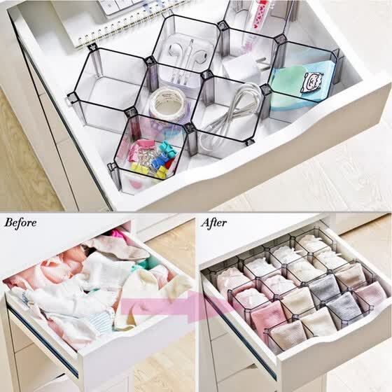Shop Knifun 6pcs Set Underwear Bra Socks Storage Plastic Box