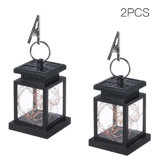 Shop Solar Powered Lantern Lamp With Clip Warm White 30 Leds