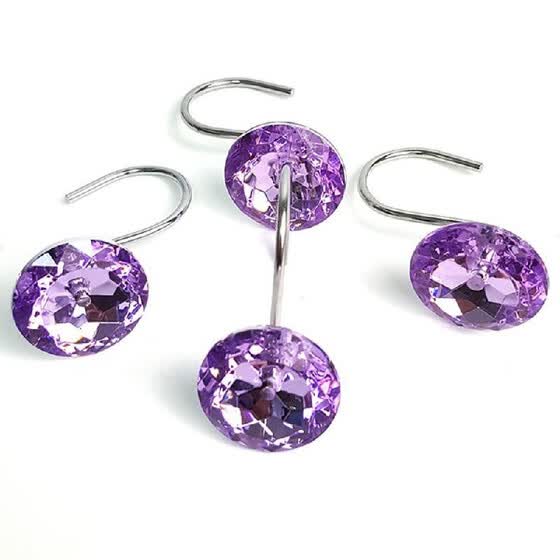 Shop Shower Curtain Hooks Acrylic Decorative Bath Curtains Hooks