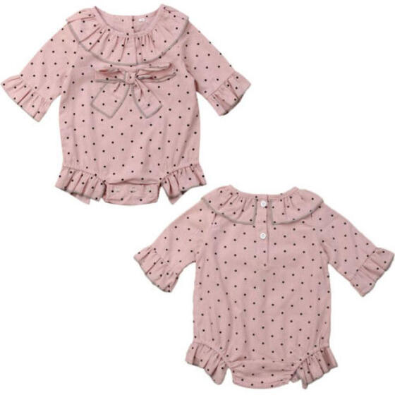 UK Newborn Baby Girls Floral Bow Romper Bodysuit Jumpsuit Sunsuit Outfit Clothes