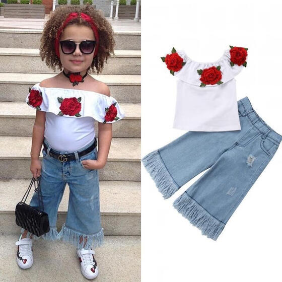 Baby Kids Girls Outfits Clothes T-shirt Tops Dress Long Pants Leggings 2PCS Set