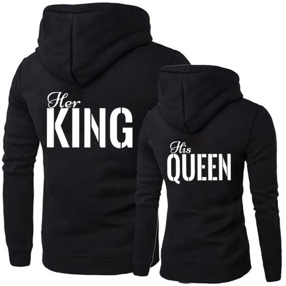 king and queen couple hoodies