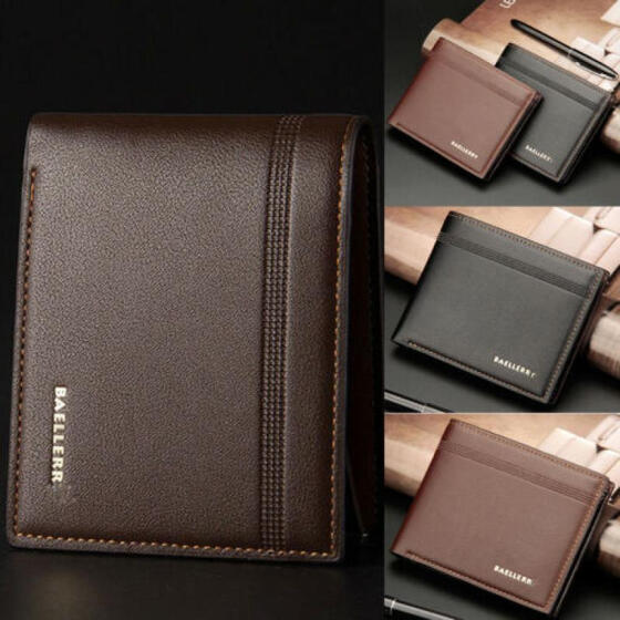 New Men/'s Bifold Leather Wallet ID Credit Card Holder Billfold Purse Clutch