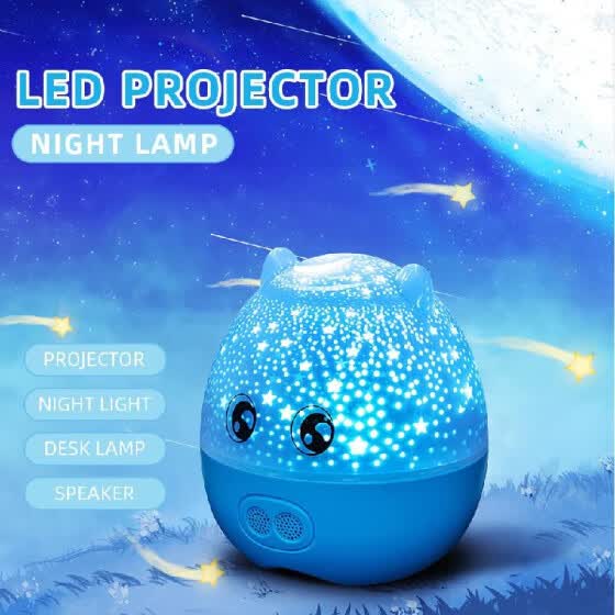 Shop Led Night Lamp Projector Lamp Music Speaker 360 Degree