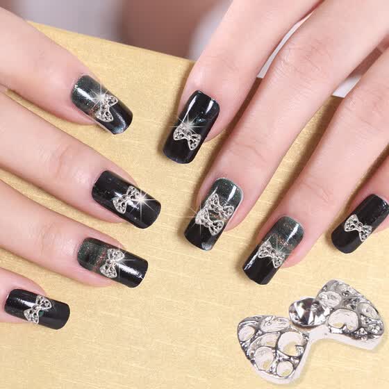 Shop 10 Pcs Acrylic 3d Stickers Bow Tie Nail Art Glitter Diy