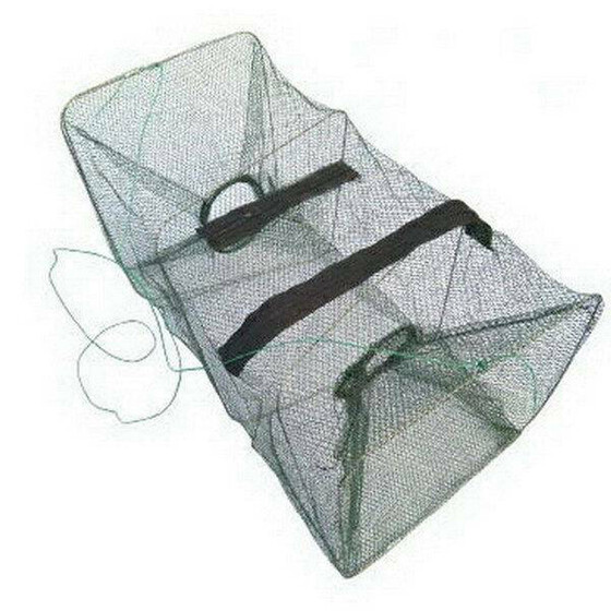 Red de Pesca de Nylon Captura Cangrejo Pescado Camar/ón Minnow Malla Jaula Trampa de Pesca Verde Oscuro