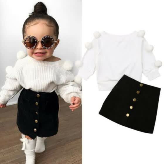 mini skirt and top for baby girl