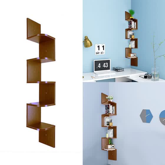 Shop 5 Tier Corner Shelf Wall Mount Zig Zag Storage Rack Shelves