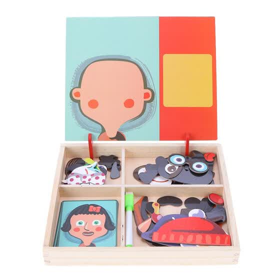 Shop Baby Wooden Magnetic Puzzle Board Dress Up Games Children