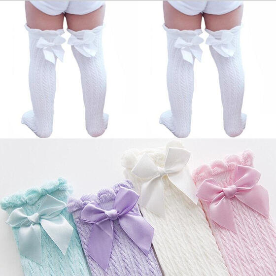 Kids Toddler Girls Knee High Socks Tights Leg Warmer Stockings Cotton Socks