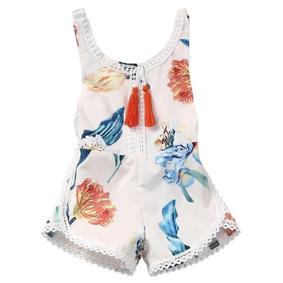 Toddler Kids Baby Girls Sleeveless Floral Romper Jumpsuit Clothes Outfits Summer