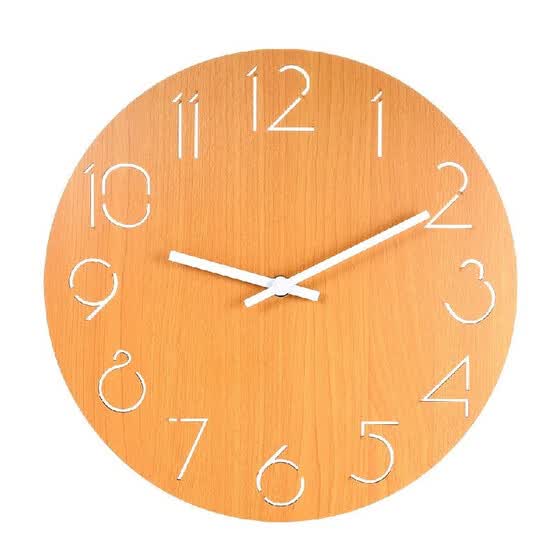 Shop Wall Clock Style Wooden Clock Battery Operated Decorative Round Wall Clocks With Hollow Carving Numbers For Living Room Bedroom Of Online From Best Holiday Seasonal Decor On Jd Com Global Site