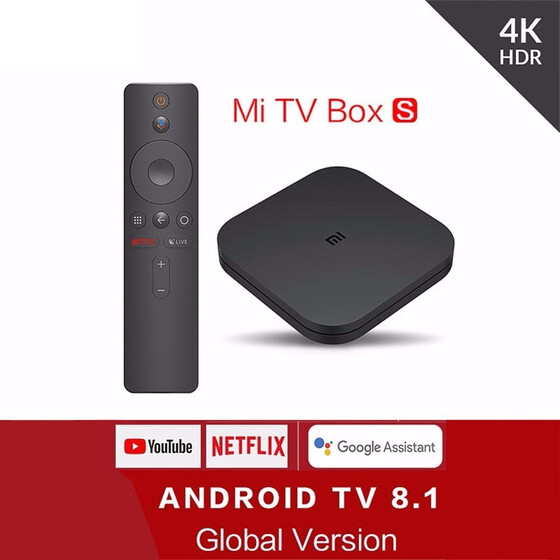  Xiaomi Mi Box S Android 8.1 ТВ Box Quad Core Ultra HD 2 ГБ + 8 ГБ Поддерживает 4K Full HD 