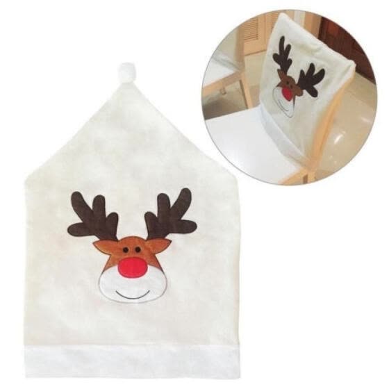 Shop Christmas Santa Hat Dining Chair Back Covers Party Xmas Elk