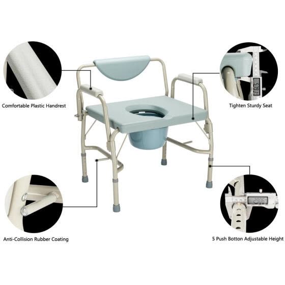 Shop Bedside Commode Chair Commodes Chairs Adults Padded Medical