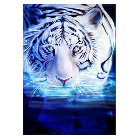 Shop Cool Tiger Diy Diamond Embroidery Painting Round Rhinestones Cross Stitch Online From Best Arts Crafts On Jd Com Global Site Joybuy Com