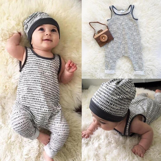 Newborn Kids Baby Boy Girl Infant Cotton Romper Jumpsuit Bodysuit Clothes Outfit