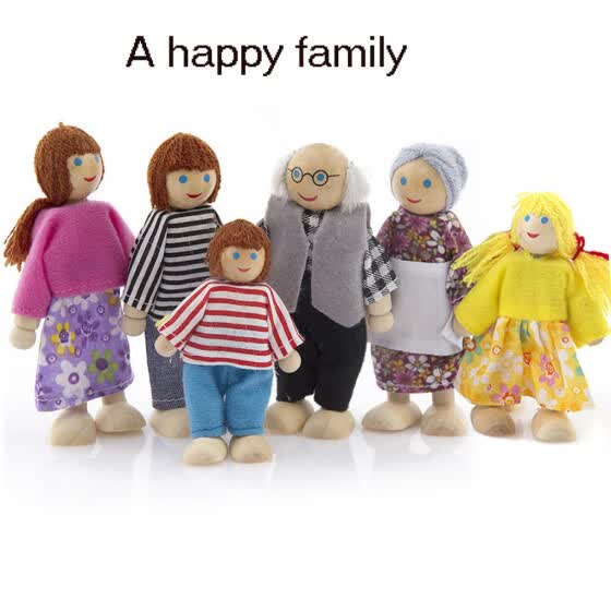 wooden family for dolls house