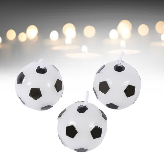 Shop 3pcs Cute Soccer Ball Football Birthday Party Cake Candles