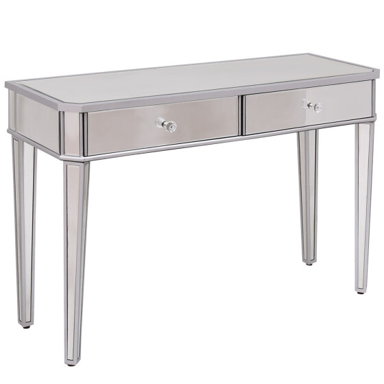 Shop 2 Drawers Mirrored Vanity Make Up Desk Console Online From