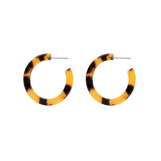 Leopard Print Long drop Earrings Resin Acrylic Tortoiseshell Geometric Earring