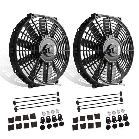 UNIVERSAL 12/" inch Universal Electric Radiator Fan New with mounting kit black