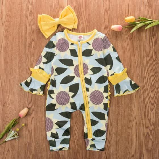 sunflower romper womens