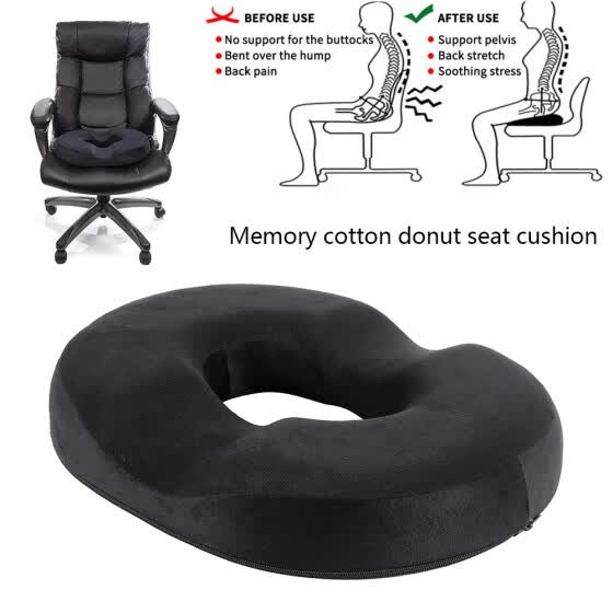 Shop New Memory Cotton Donut Cushion Back Pain Relief Orthopedic