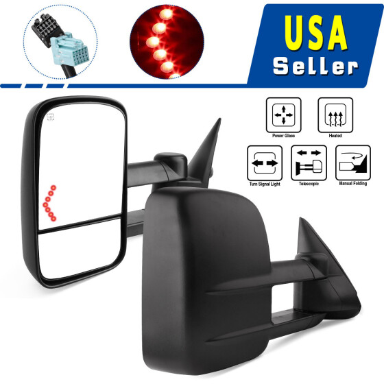 New Driver/Left Side Manual Towing Mirror for Chevrolet C/K 1500 2500 1988-1998