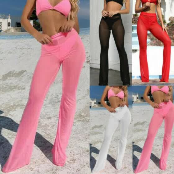 sheer bathing suit pants