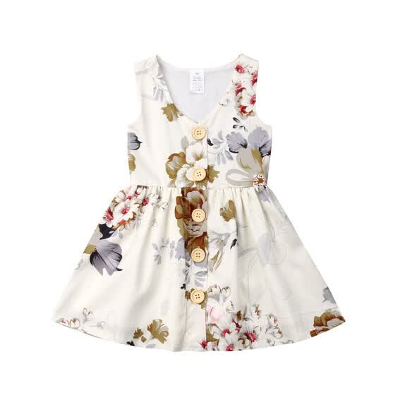 white floral toddler dress