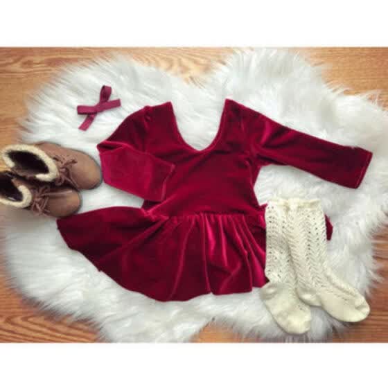 velvet newborn dress