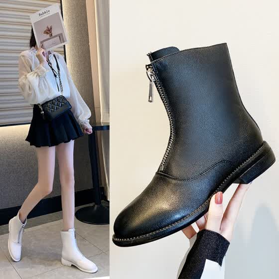 womens front zipper boots