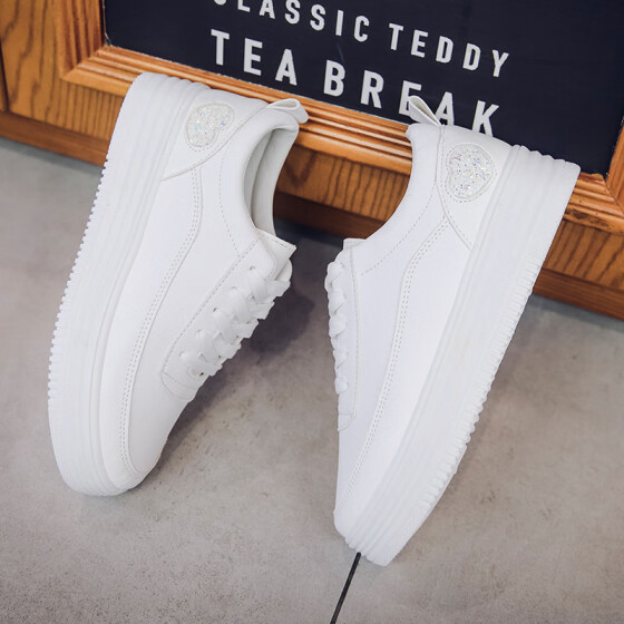white thick sole shoes