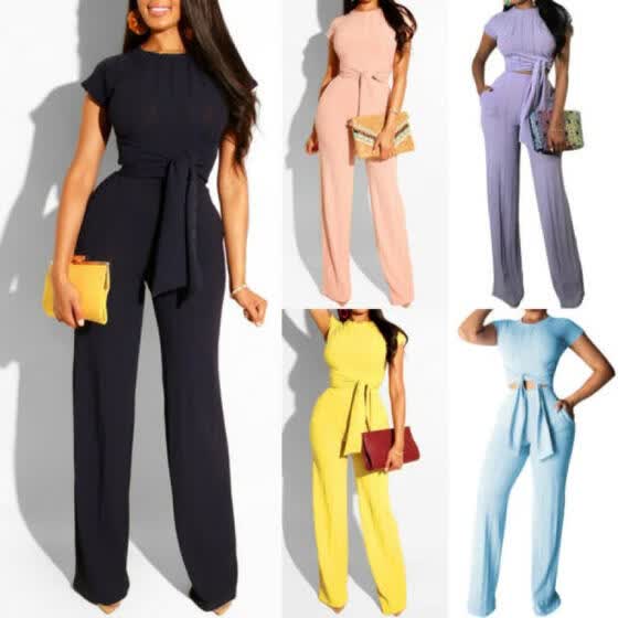 yellow 2 piece jumpsuit
