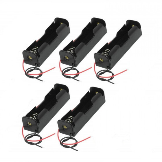 5PCS 18650 Battery Clip Battery Holder Battery Case for 18650 Battery With Leads