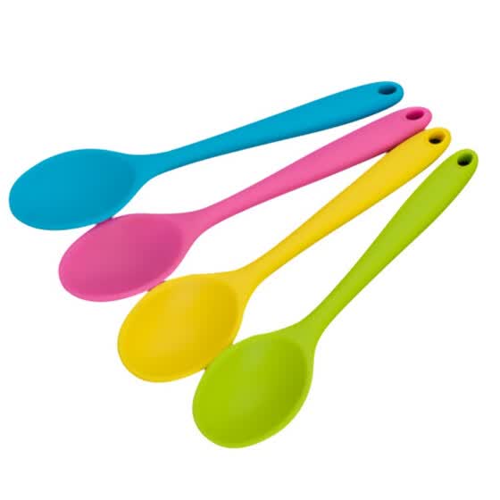Kitchen Mini Silicone Spoon Colorful Heat Resistant Kitchen Mini Silicone Spoon Colorful