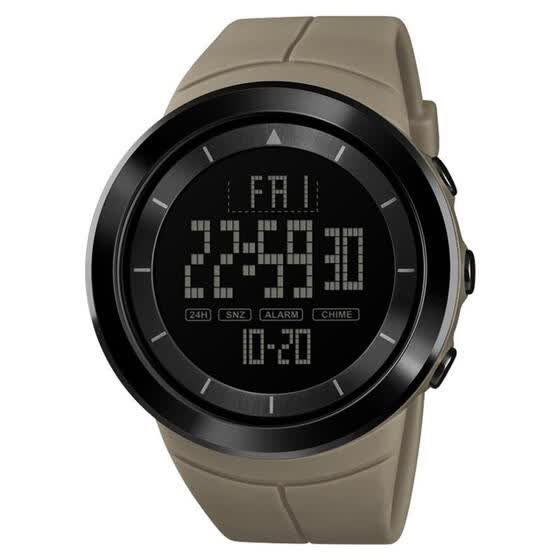round dial digital watch
