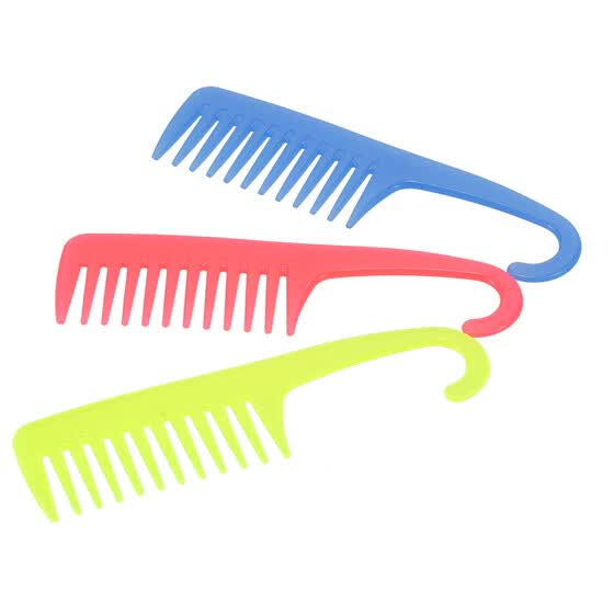 Shop Creative Hair Comb Large Wide Tooth Comb With Hanger Abs