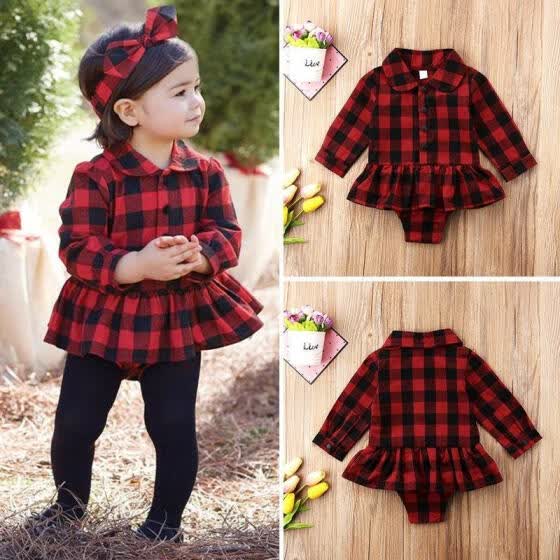 baby girl plaid outfit