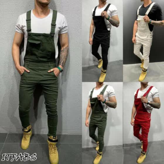 mens slim fit jumpsuit