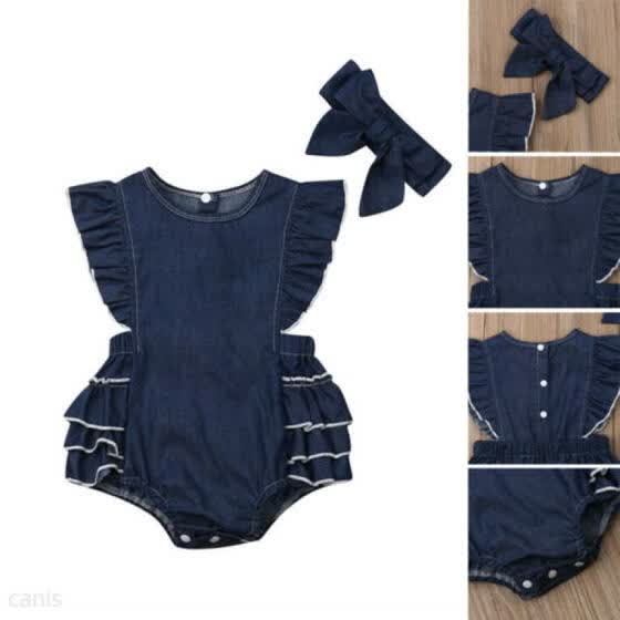 denim headband for baby