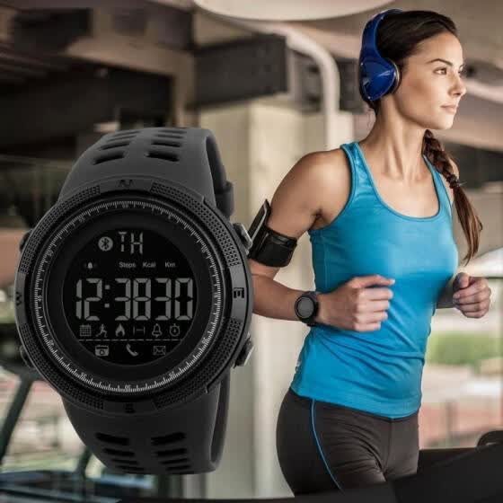 skmei men's digital smart watch waterproof pedometer photography sport reminder