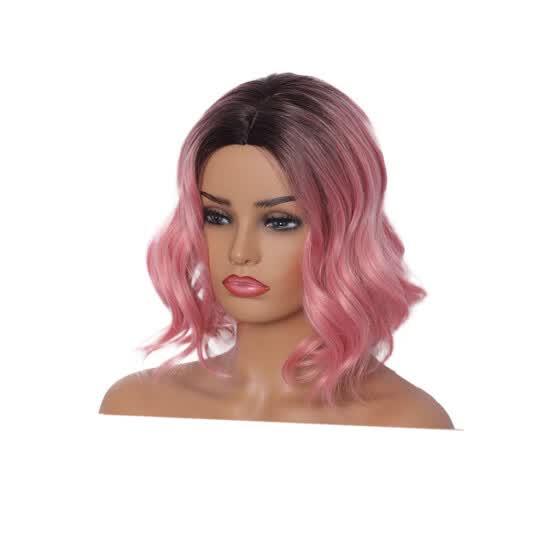 Shop Follure Natural Curly Synthetic Wig Sexy Women Short Pink