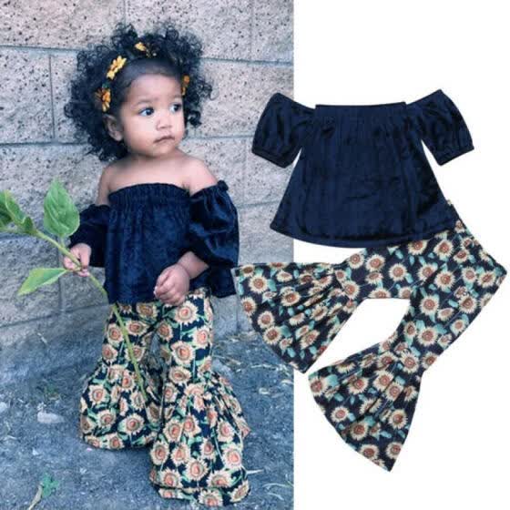baby girl bell bottom pants