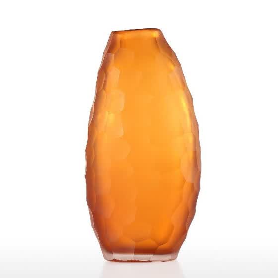 Shop Tall Orange Glass Vase Ideal Gift For Wedding And Special