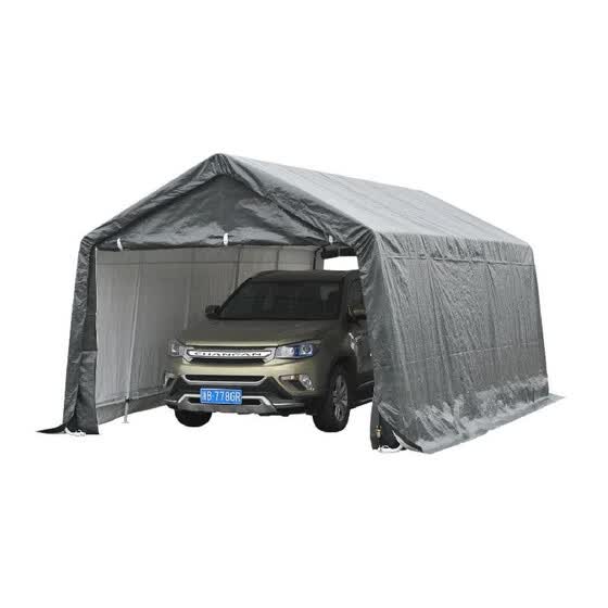 Shop 20 X 12 Heavy Duty Enclosed Vehicle Shelter Carport Grey